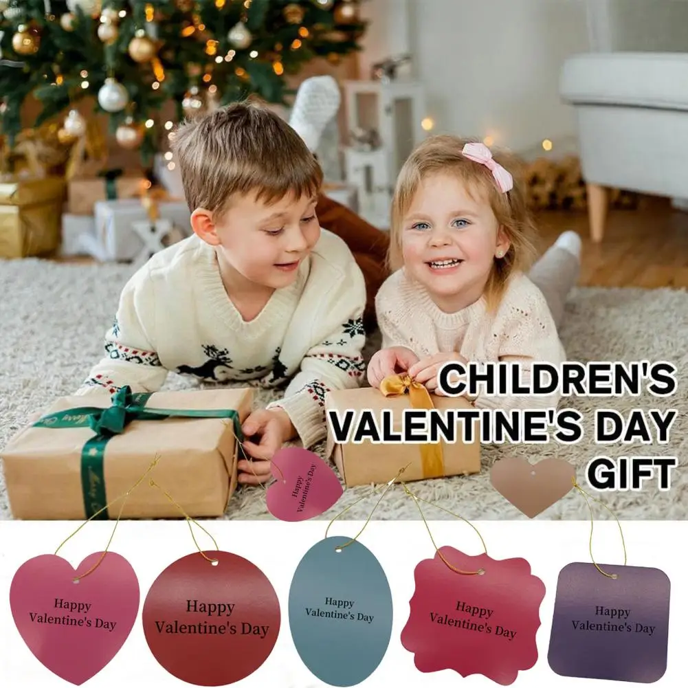 Tarjeta del Día de San Valentín Recortes de tarjetas del Día de San Valentín para manualidades Diy Formas redondas cuadradas de corazón Notas de amor Escuela para San Valentín