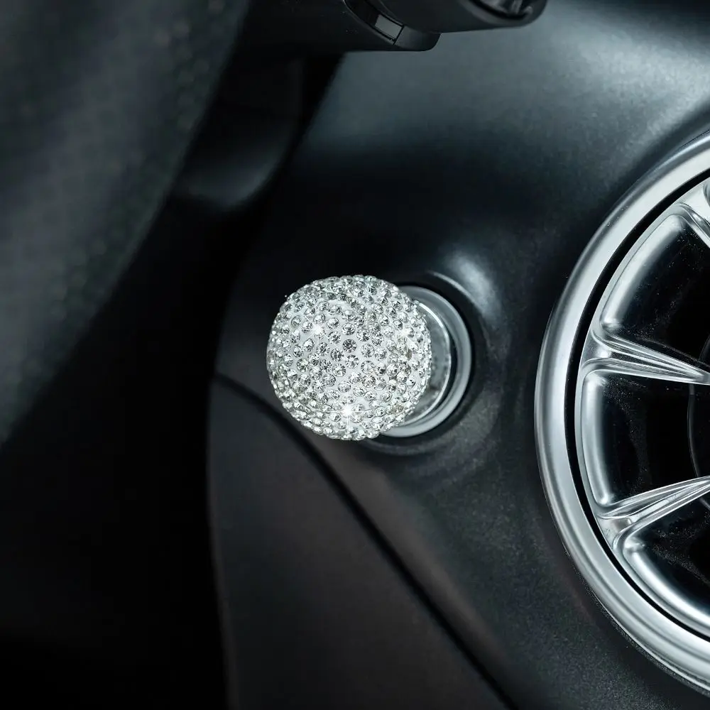 Push To Start One-Touch Button Rocker Decorative Ball-Shaped Start Button Cover Decoration Sticker Creative Car Joystick Starter