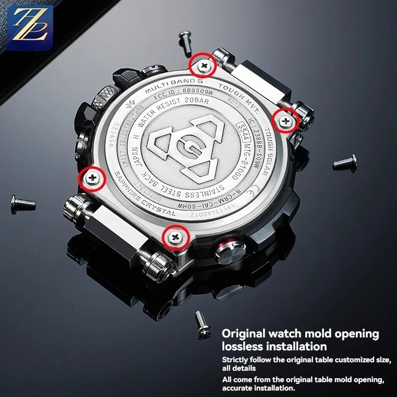 For Casio MTG-B1000 MTG B1000 MTG-S1000D MTG-B1000XB Watch Back Cover Steel Screw Particles Back Nut Silver Gold Watch Screws