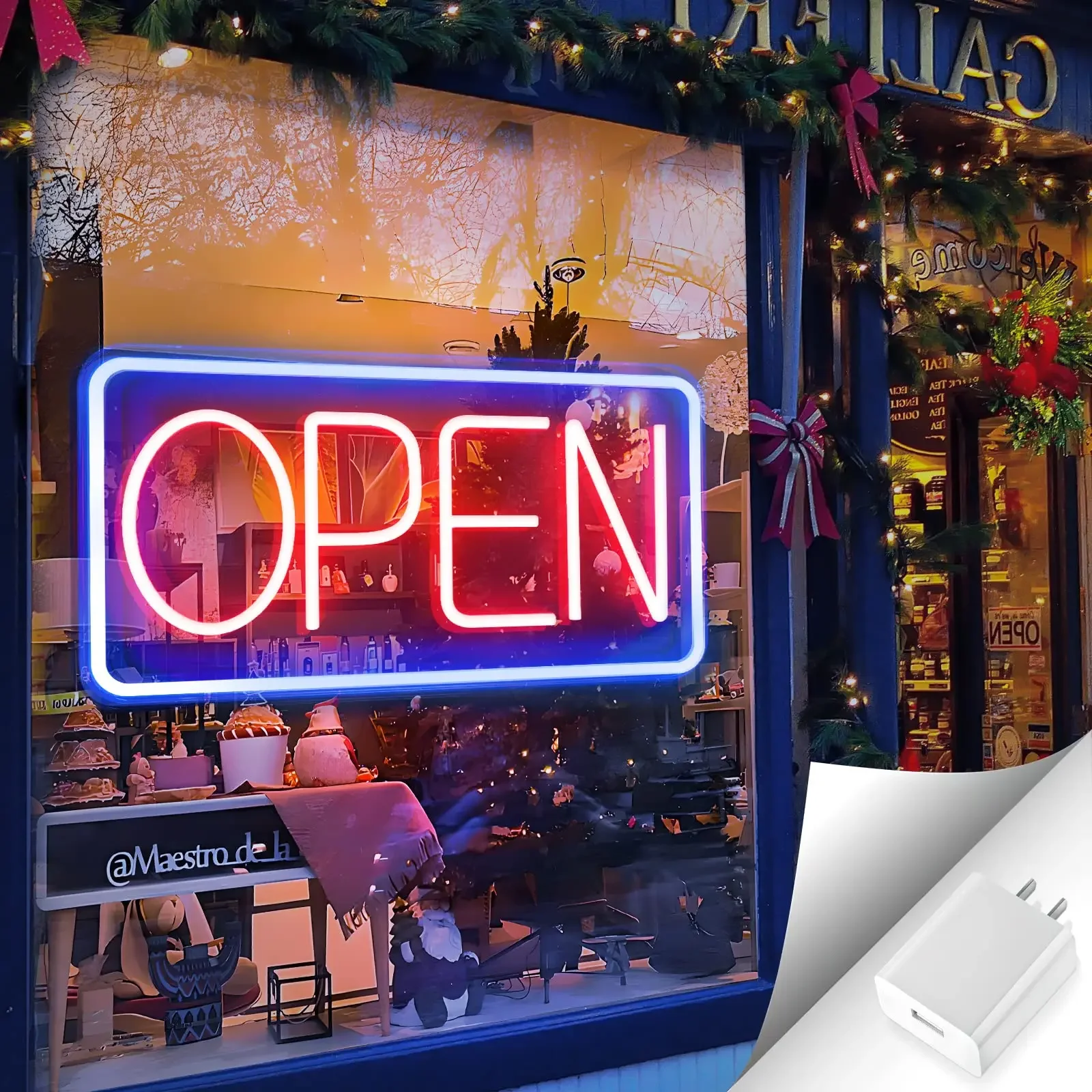 Open Neon Signs Bright LED Light High Visibility Advertisement Board Display Sign Walls Window Door Bar Shop Coffee Salon Store