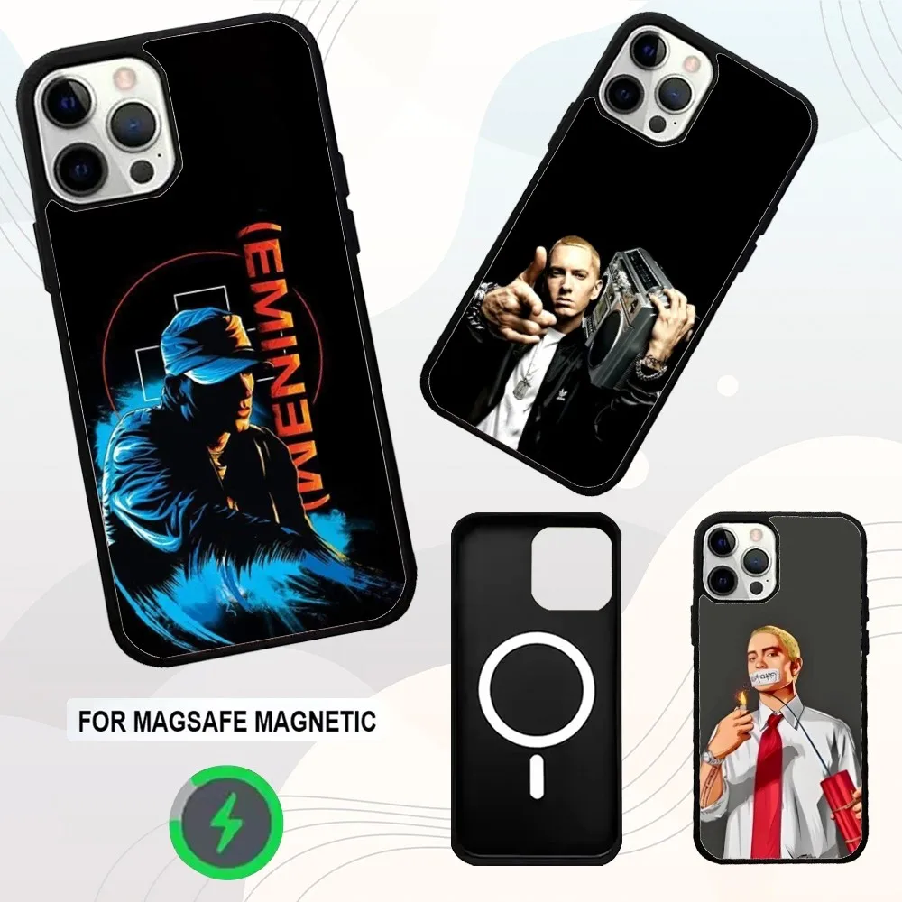 

E-Eminem Singer Phone Case For iPhone 16e,16,15,14,13,12,11,Plus,Pro,Max,Mini Magsafe Magnetic Wireless Charging