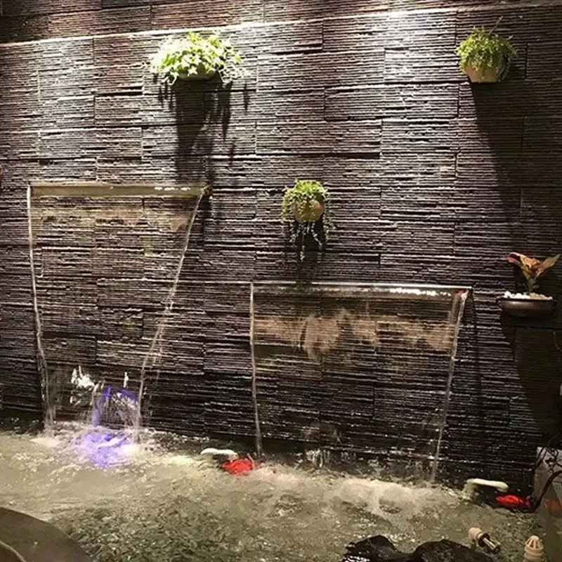 Stainless Steel Waterfall Outlet Low Voltage Led Light Bar Rockery Water Light Bar Water Wall Landscape Special Landscape Lamp