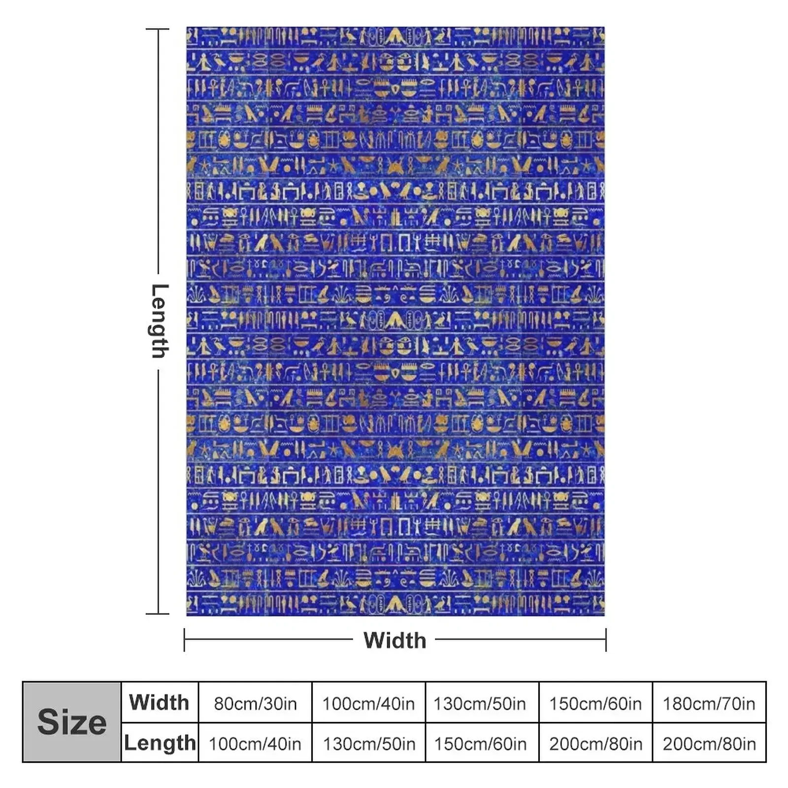 Blue Lapis and Gold Hieroglyphics Mask Throw Blanket Bed covers Luxury Throw Thin Beach Blankets