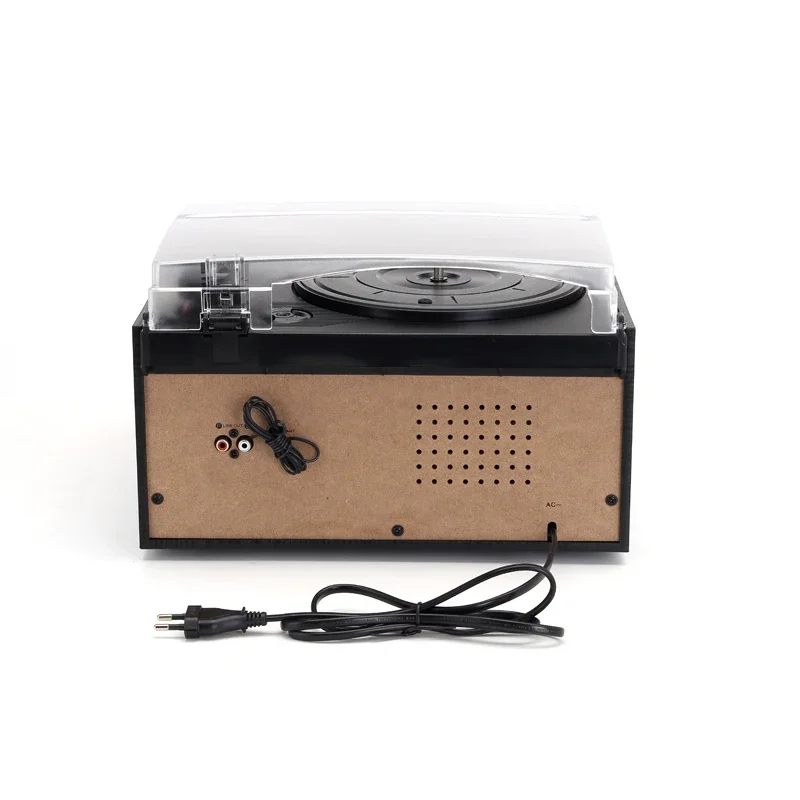 Black Vinyl turntable With External Speakers Phonograph LP Vinyl Record Player Bluetooth Turntable Player