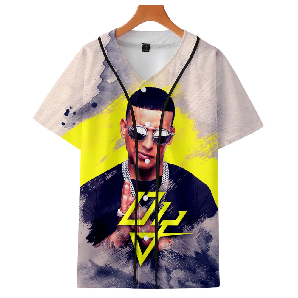 Rapper Daddy Yankee 3D Print Baseball T Shirt Women/Men Summer Short Sleeve Baseball Jersey Kpop Tees T-Shirt Teen Clothes