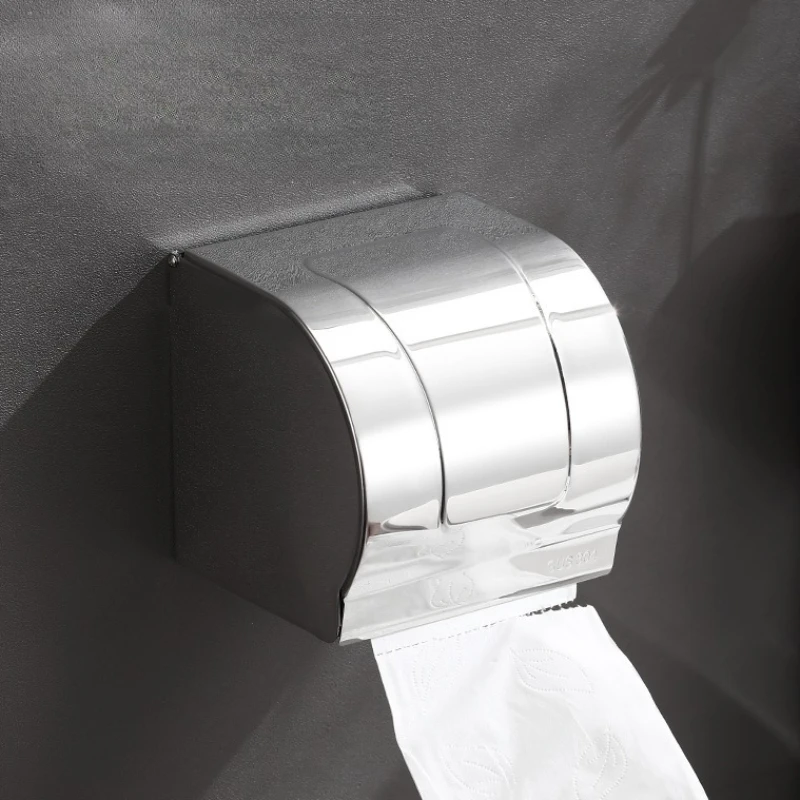 

Stainless Steel Tissue Holder Toilet Paper Holder Toilet Waterproof Tissue Box Toilet Accessories Toilet Roll Paper Dispenser