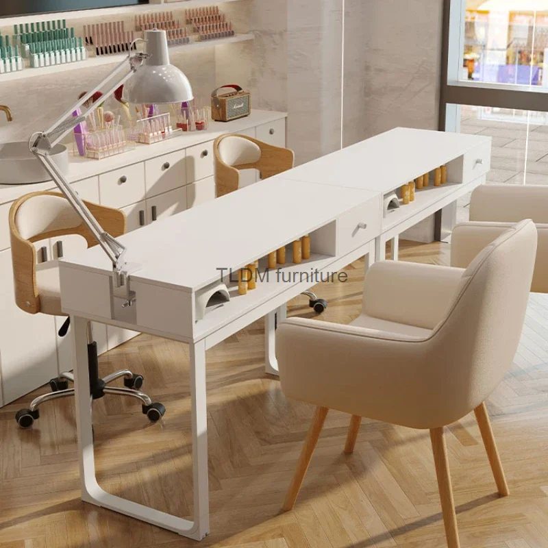 

Modern Desk Makeup Nail Tables Manicurist Drawer Women Simple White Nail Tables Living Room Mesa Manicura Salon Furniture MR50NT