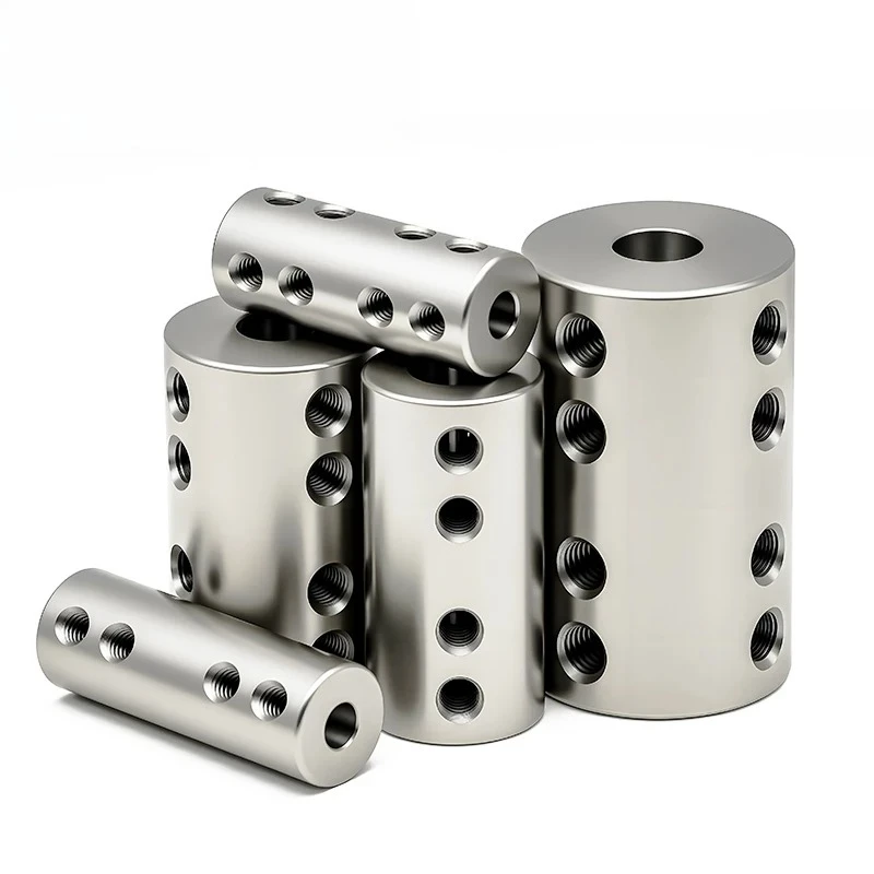 1PC Rigid Coupling Top-tight Stainless Steel Extended Transmission Adapter Large Torque Motor Motor Variable Diameter Connection