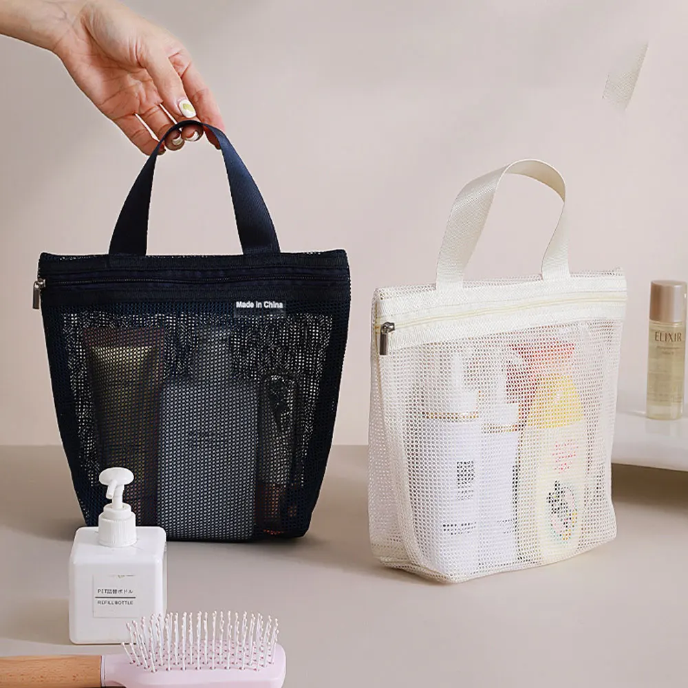 

Portable Travel Mesh Toiletry Bag, Transparent Storage Bag, Portable Makeup Bag, Large Capacity Storage Bag, Underwear Organizer Bag