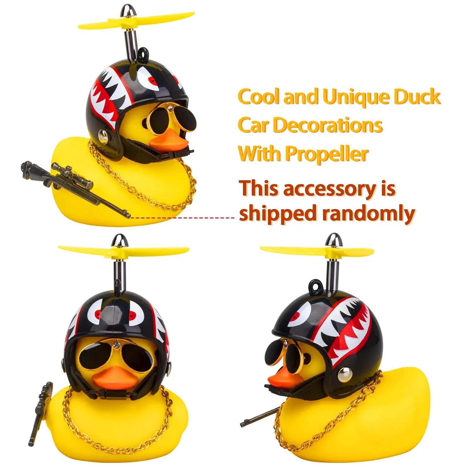 Car Decoration Car Duck With Helmet Broken Wind Pendant Rubber Duck Bicycle Road Bike Motor Helmet Riding Cycling Accessories