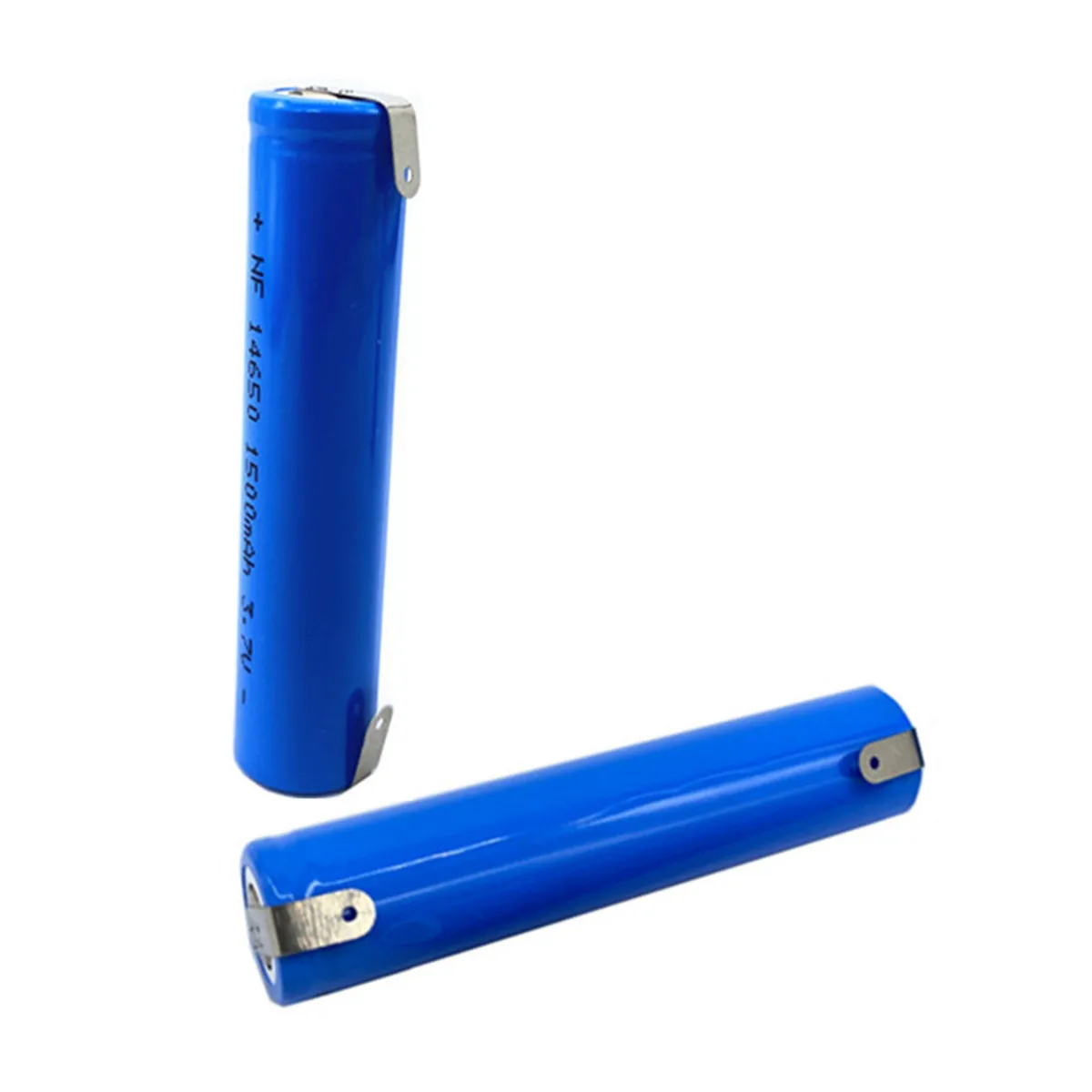 2PCS/Lot 14650 3.7V 1500mAh Rechargeable Lithium Battery with Solder Tabs for Watch Flashlight Walkie Talkie Electric Toothbrush
