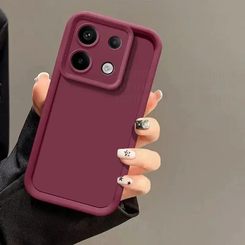 Capa On For Xiaomi Redmi Note 14 Pro 5G Case Note13 13 4G 14Pro + Proplus Phone Cases Liquid Silicone Lens Shockproof Back Cover