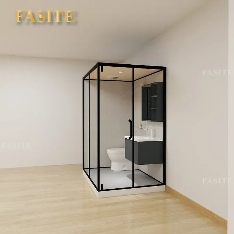 For Household Integrated Bathroom with Toilet Wet and Dry Separation Shower Room Drawings and Samples Available Modern