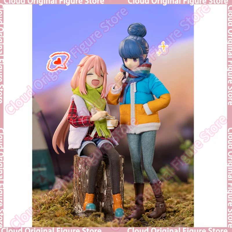

In Stock 100% Original Gong Laid-Back Camp Shima Rin，Kagamihara Nadeshiko Anime Figures Model Collection Doll Toy Gift