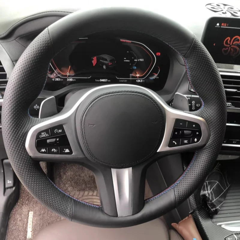 

Car Steering Wheel Cover Genuine Leather For BMW M Sport G20 G21 F40 F44 G22 G23 G30 G31 G32 G11 G12 G14 G15 Car Accessories