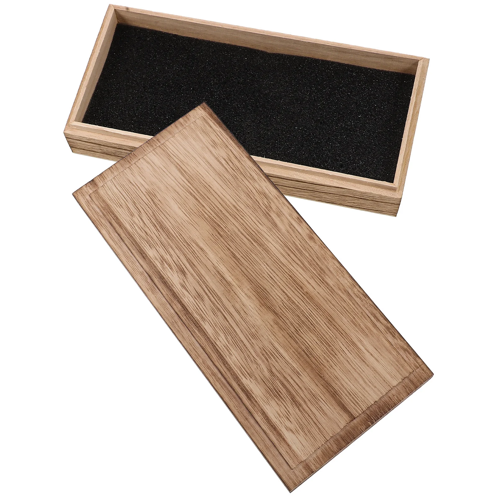 Wooden Jewelry Box Solid Wood Jewelry Case Sponge Liner Dustproof Desktop Storage Organizer For Necklaces Bracelets Earrings