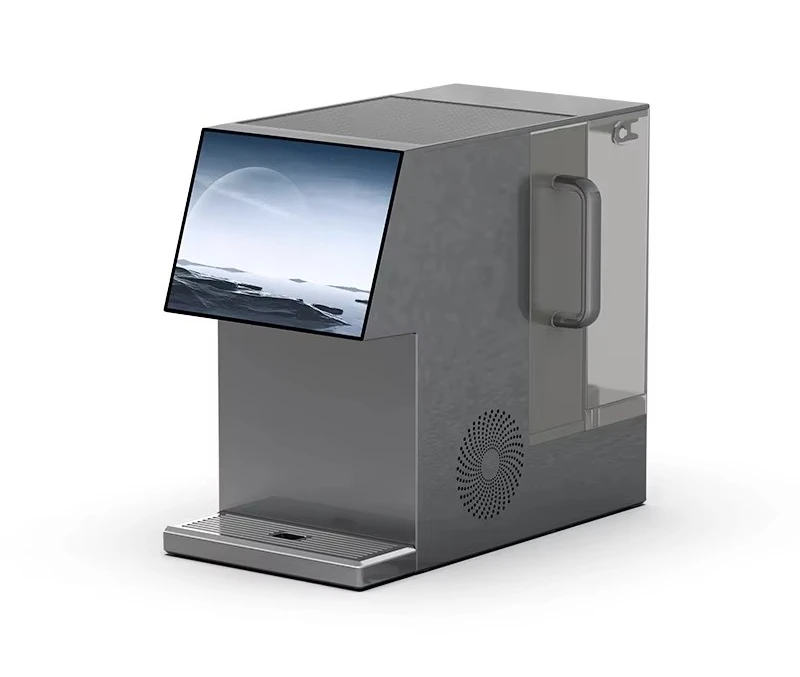 Smart Touch Screen Operation Panel Desktop RO Water Purifier Can Play Video Ads