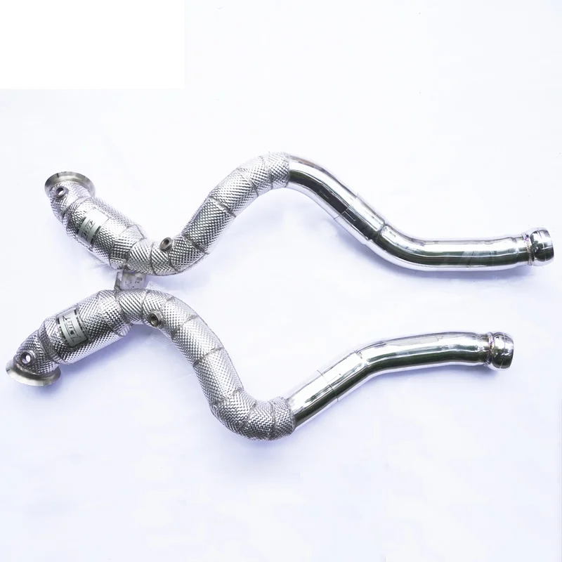 Head Section High flow Pipes Exhaust Pipes branch downpipe Exhaust Pipe with catalyst For Benz C63 W205 4.0T 2014 