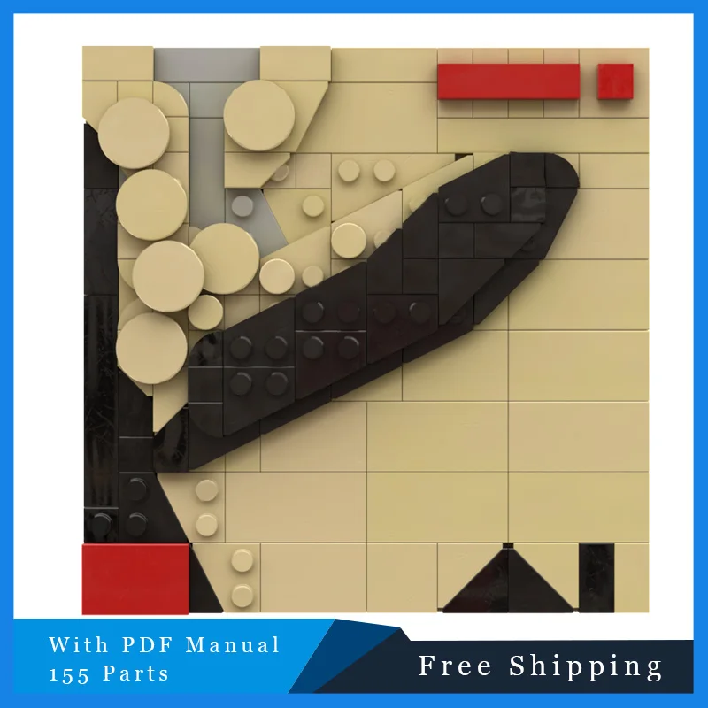 155 個アートレンガシリーズ 3D 有名な飛行船絵画ビルディングブロックモデル子供のための教育 DIY 組み立ておもちゃクリスマスギフト