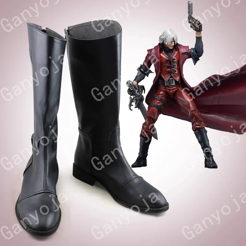 

DMC Dante Cosplay Costume Shoes Handmade Faux Leather Boots