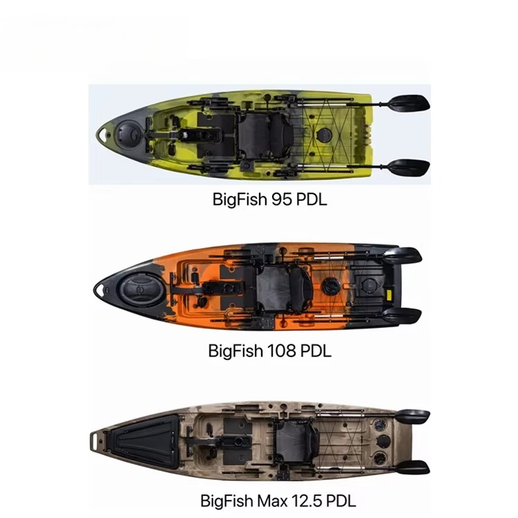 جديد الصيد كاياك 10.8ft دواسة القدم دواسة واحدة محرك الجلوس على أعلى الزورق