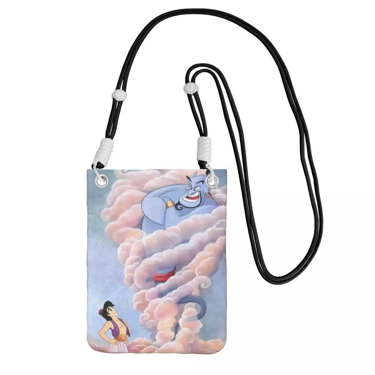 

Custom Aladdin Mobile Phone Bag for Running Women Men Musical Fantasy Film Small Crossbody Purse Smart Phone Wallet With Strap