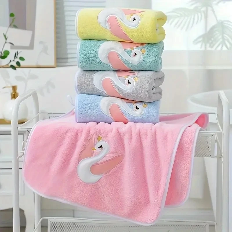 1 Pc Thickened Absorbent Bath Towel Soft Face Towel for Home
