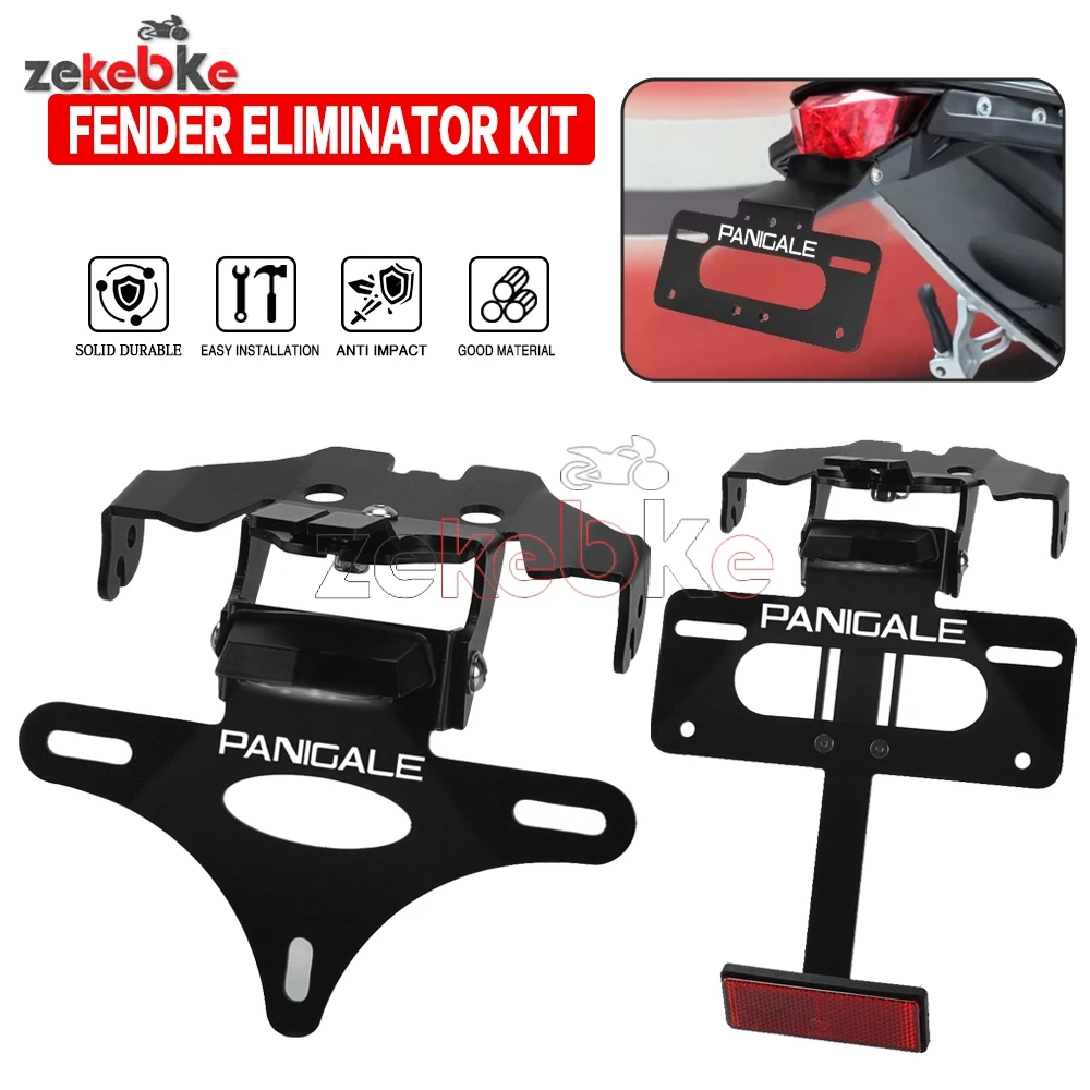 Motorcycle License Plate Holder Frame Bracket Kit Accessories For Ducati Panigale V4 S SP2 R / Speciale V2 Streetfighter V2 V4 S