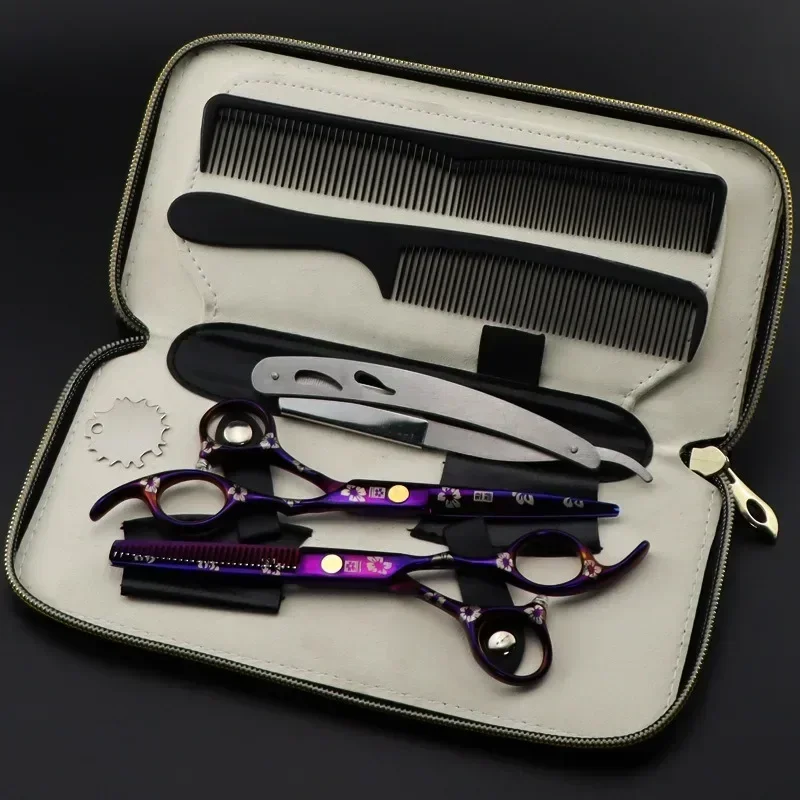 

Japanese Hair Scissors, Hairdressing Scissors, Shears, Hairdresser Shaver, Haircut Scissors, Purple Sakura, Cheap