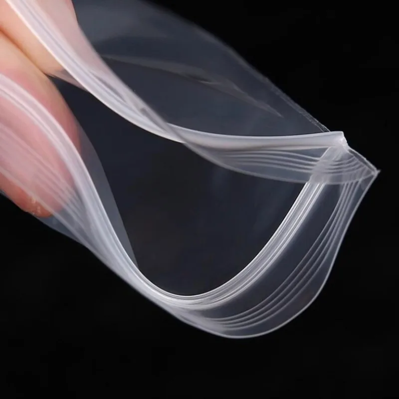 0.2mm Thick PE Self Sealing Bag 4 * 6cm/5 * 7cm/6 * 8cm/7 * 10cm/8 * 12cm Transparent Sealed Bag Food Bag