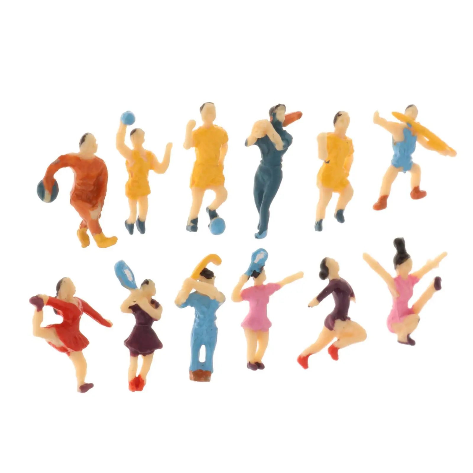 

Фигурки для кукольного домика, пластиковые миниатюрные модели, маленькие статуэтки, аксессуары для архитектурных макетов в масштабе 1:100