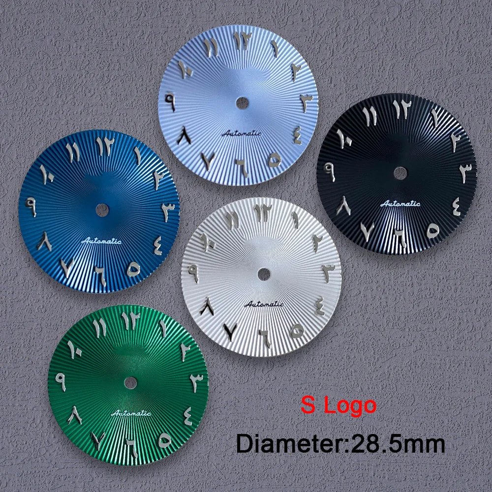 Nh35 Dial S Logo 28.5mm Arabic Dial Letter Numerals Dial Suitable For NH35 NH36 4R 7S Movement Watch Modification Accessories