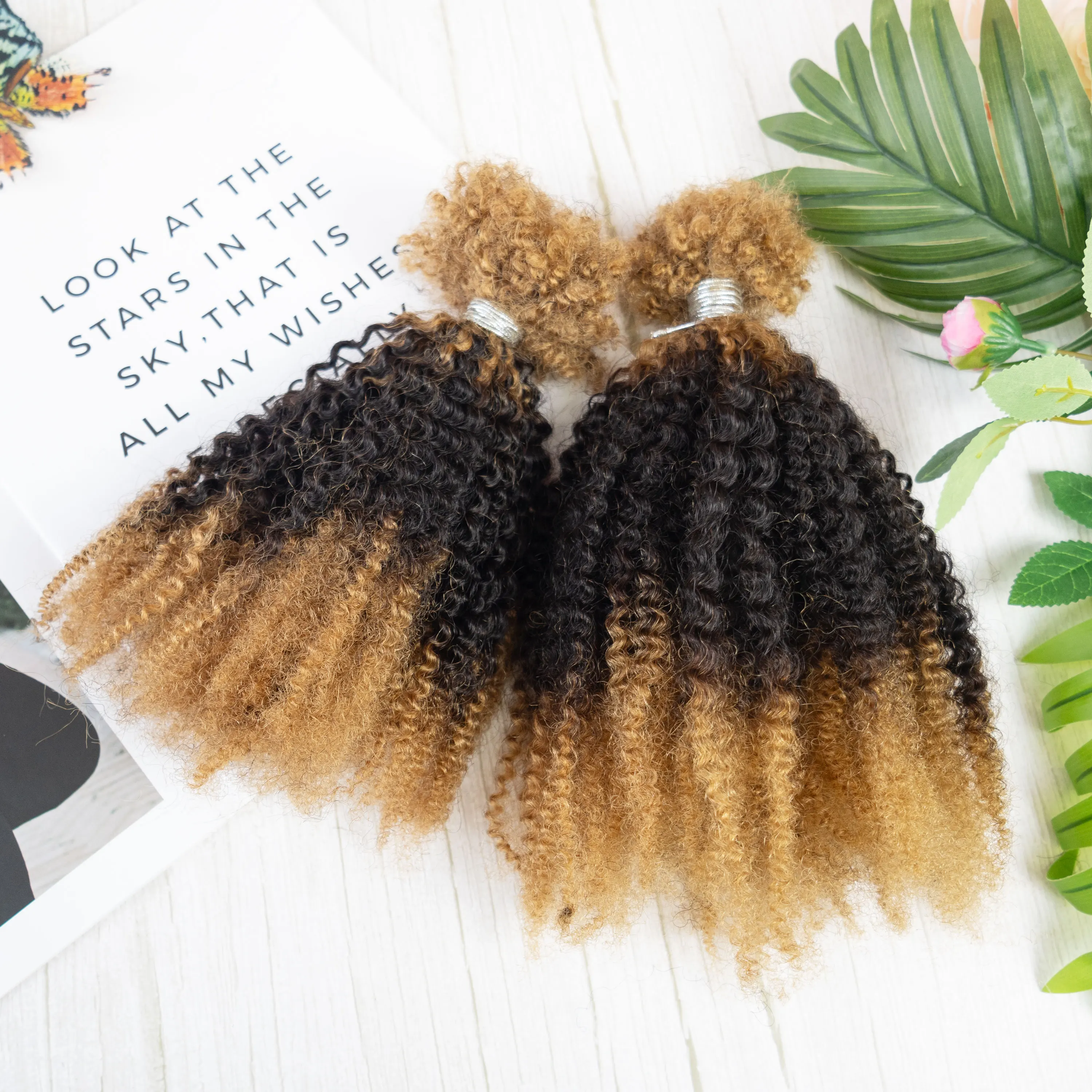 Factory Price High Quality African Hair Braiding 27-1B-27 Human Hair Kinky Twist Micro Twist Extension with Human Hair view 2