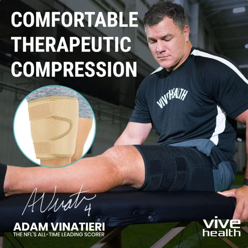 Thigh & Hamstring Compression Sleeve Brace for Men & Women (1 pair ) - Pain Relief  Wrap for Sciatica, Hip Flexor, Groin, Leg, U