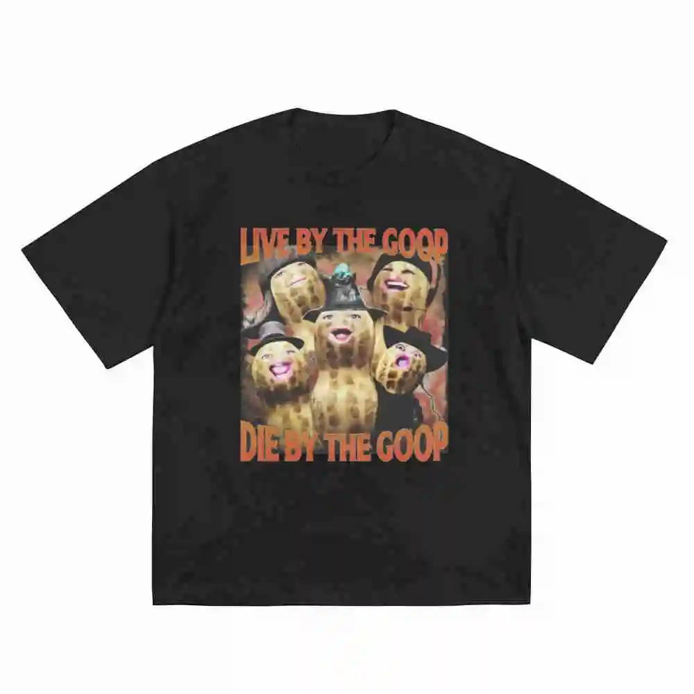 Burnt Peanut Goop Viral Meme Short Sleeve Tee 100% Cotton T-Shirt