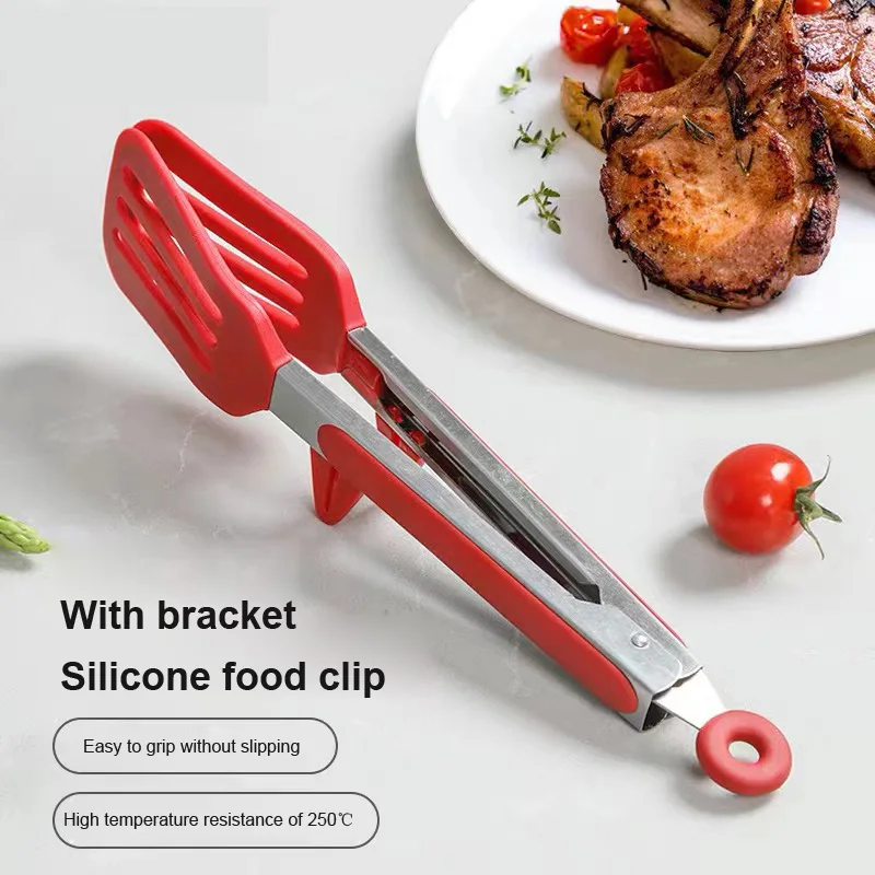 9-inch food tongs Stainless steel tongs Silicone non-stick cooking clips Outdoor Barbecue tongs salad bread Kitchen Tools