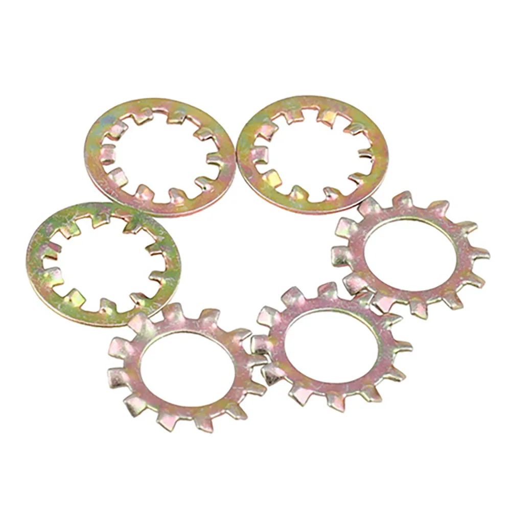 100-1000pcs Lock Washer Gasket M3-M12 Galvanized Steel Anti-skid Gasket Serrated External Tooth Internal Toothed Chrysanthemum