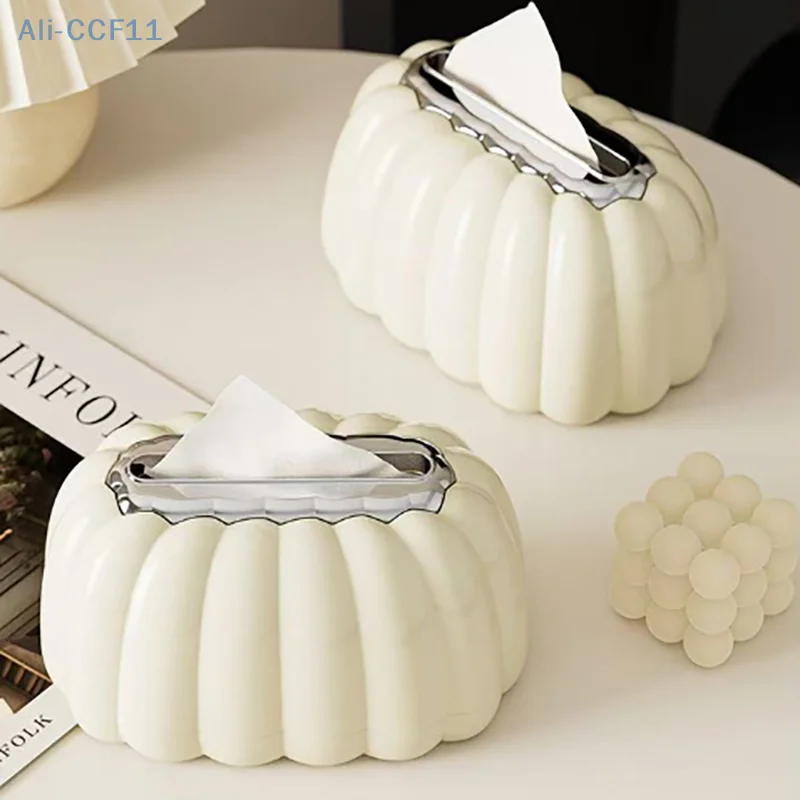 Household Spring Napkin Box With Shell Shape Smooth Extraction Modern Style Tissue Holder Suitable For Living Room Decoration