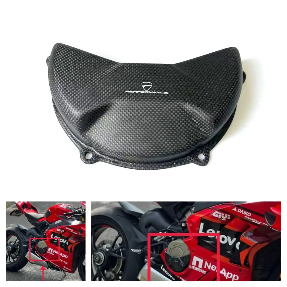 

For DUCATI PANIGALE V4 V4S V4R 2018-2024 Streetfighter V4/S 100%Carbon Fibe Motorcycle Accessories Right Engine cover Protection