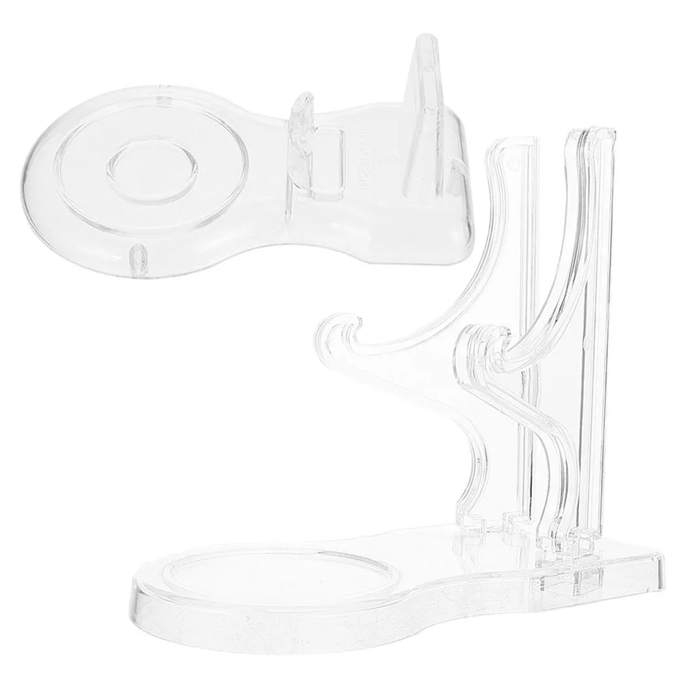 

2pcs Cup Disc Bracket Plate Holder Clear Acrylic Display Stands Small Tray Stand Dish Easel Phone Stand