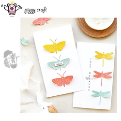 Piggy Craft metal cutting dies cut die mold Butterfly dragonfly Scrapbook paper craft knife mould blade punch stencils dies