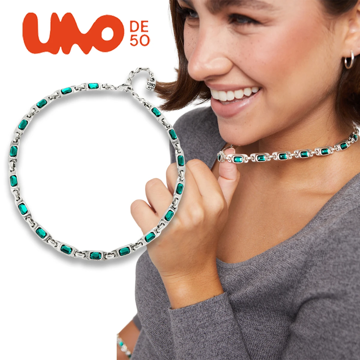 

UNODE50 necklace Light luxury, fashionable, atmospheric crystal necklace, charming personality and temperament