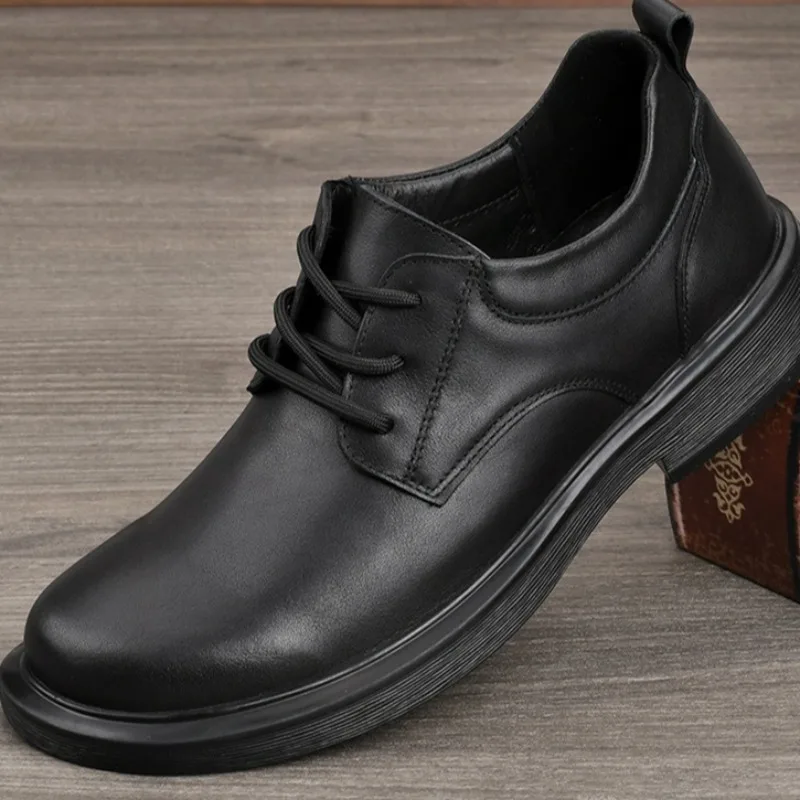 High Quality Top Layer Cowhide Men's Leather Shoes Soft Leather Comfortable Men's Shoes Casual Texture Soft Sole Men Dress Shoes