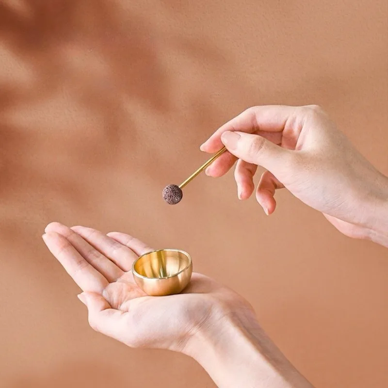 Mini Singing Bowl Handmade Copper Bowl Sound Therapy Meditation Small Tibetan Bowls Relaxation Stress Relief Musical Instruments
