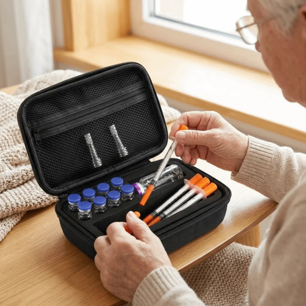 

1-10ML Insulin Vial Storage Case Waterproof Dust-proof Essential Oils Carrying Box Shockproof EVA Insulin Organizer Diabetics