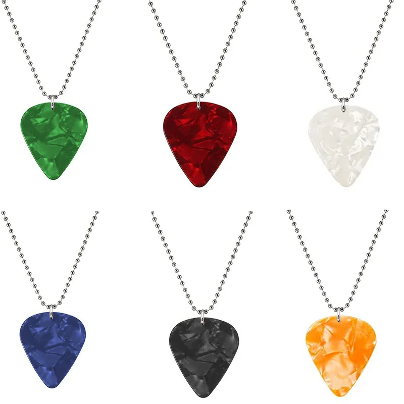 Hellfire Club Eddie Munson Guitar Pick Pendant Necklace Stranger Things Punk Women Men Red Necklaces Jewelry Acessories Gifts