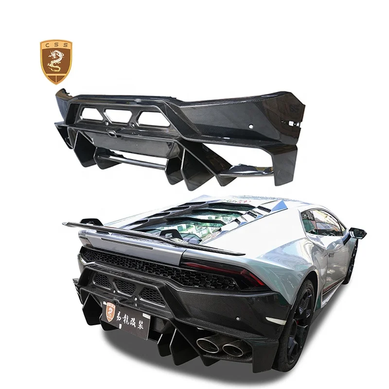 For Lamborghini Huracan Lp580 Lp610 Vors Style Rear Bumper Diffuser
