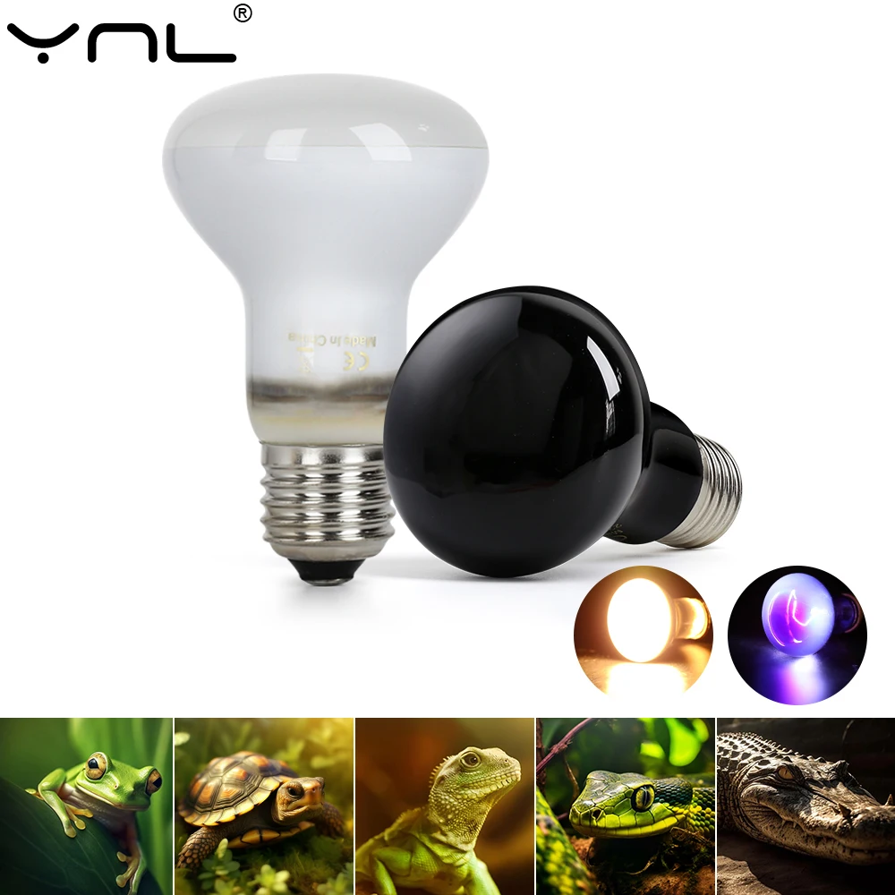 

Reptile Lamps Bulb 220V 75W Turtle Basking UVA Light Bulbs Heating Light Amphibians Lizards Temperature Controller Pet Lamps