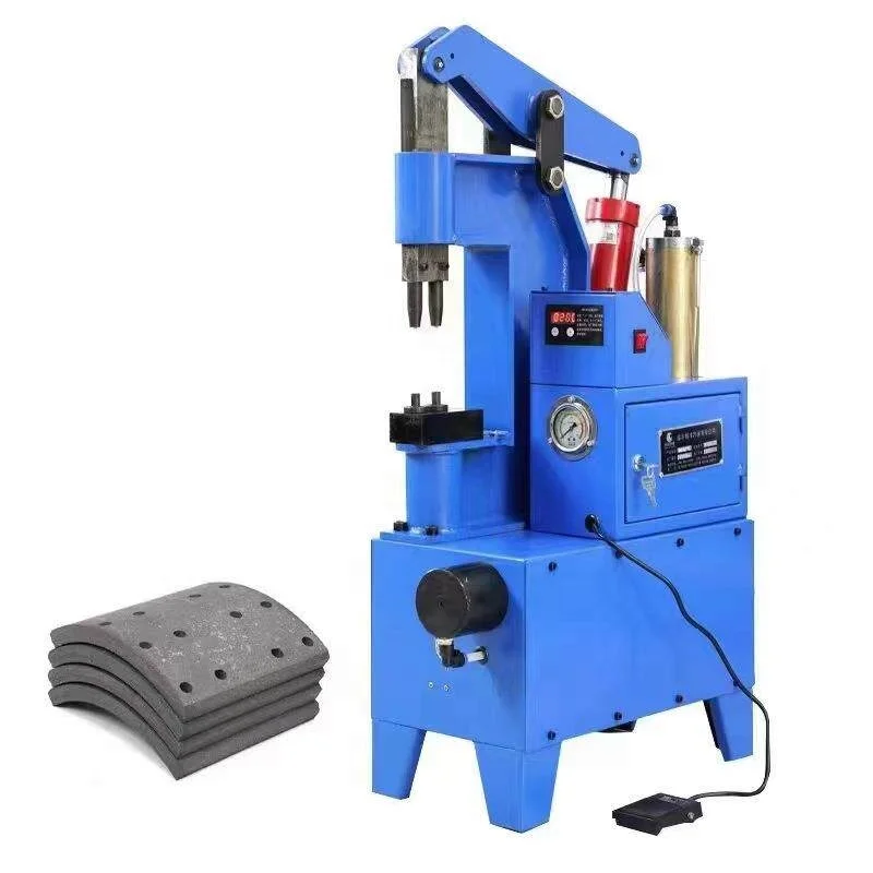 Automotive Double-Head Pneumatic Vertical Brake Pad & Shoe Riveting Machine With Rivet Insertion M06-01 Made In China