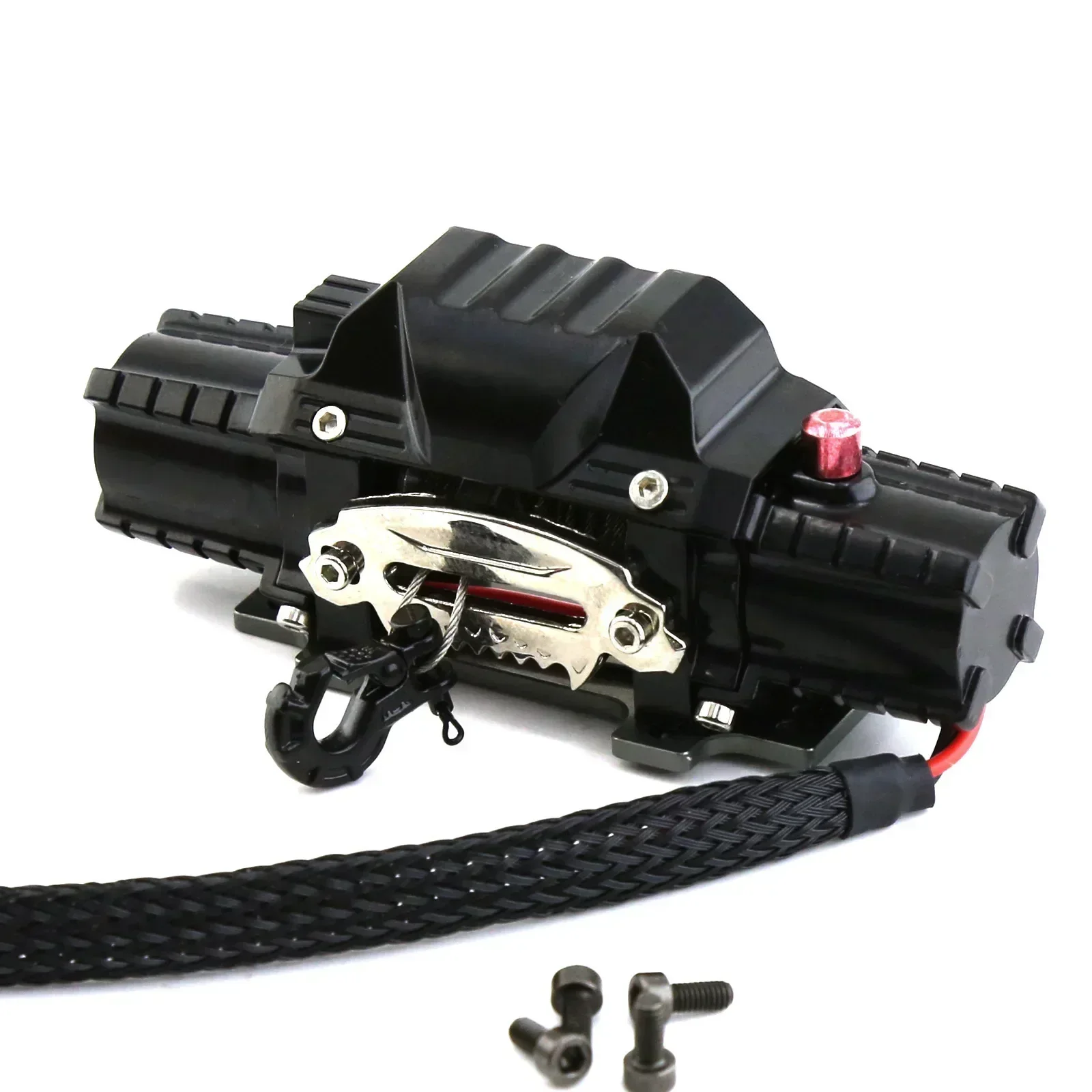 โลหะจําลองอัตโนมัติจําลอง Winch สําหรับ 1/10 1/8 RC Crawler รถ Axial SCX10 III 90046 D90 TRX4 TRX-6 D110 90046 Redcat
